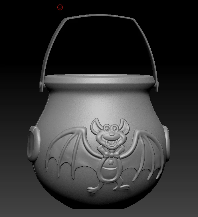 Bat Cauldron Halloween Candy Bucket