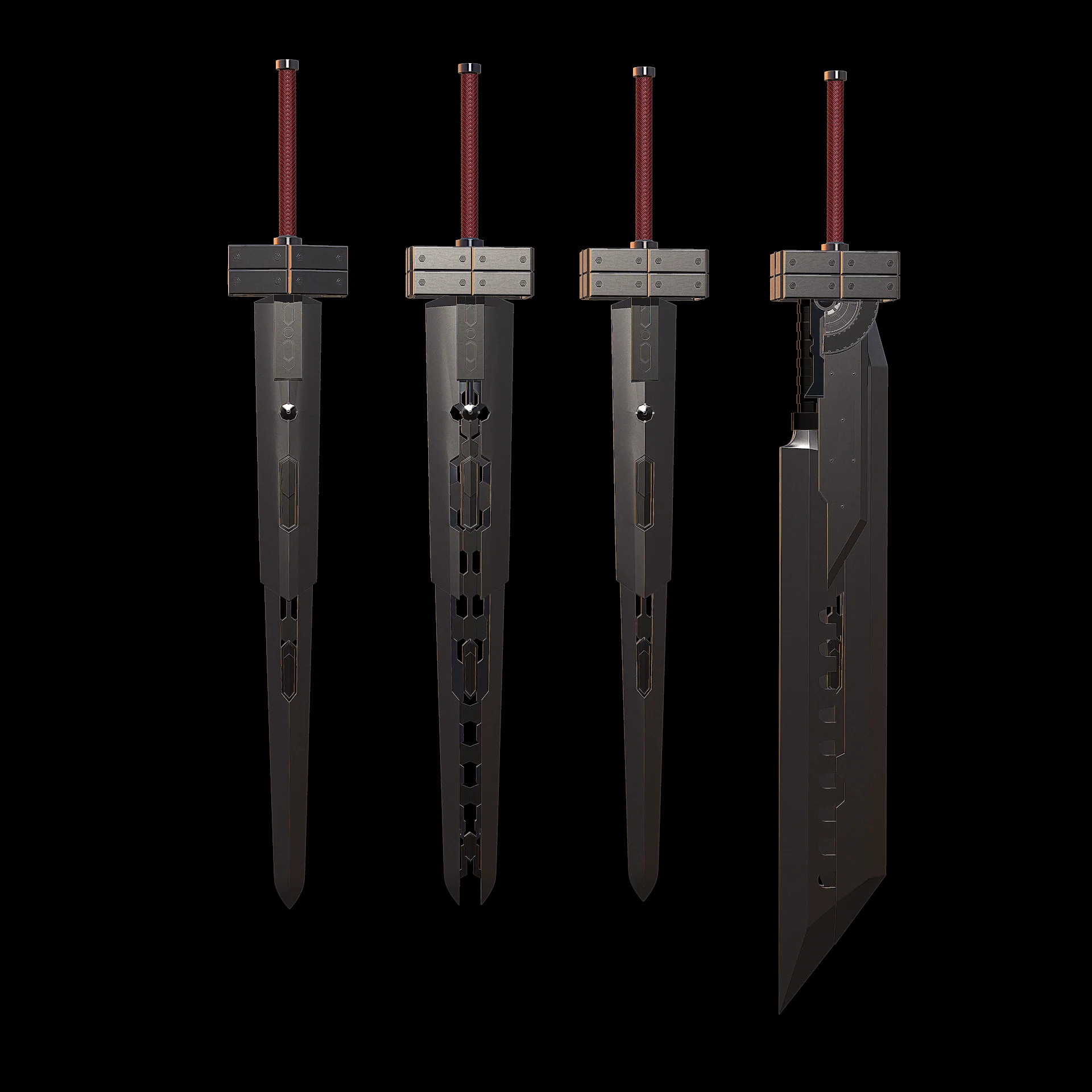 Cloud Strife Fusion Swords STL