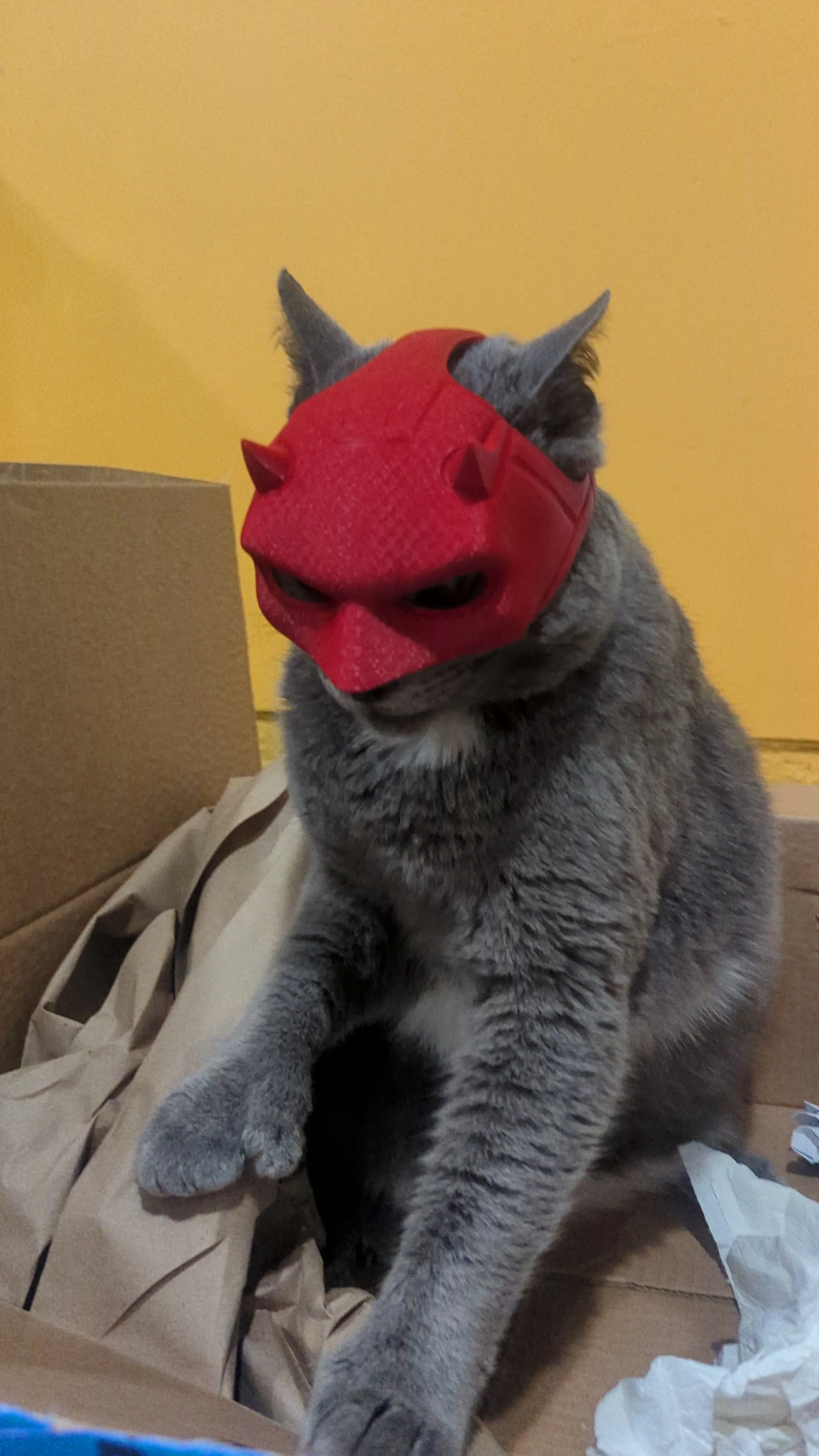 Daredevil Cat Cowl 3d Printing STL File - Image 6