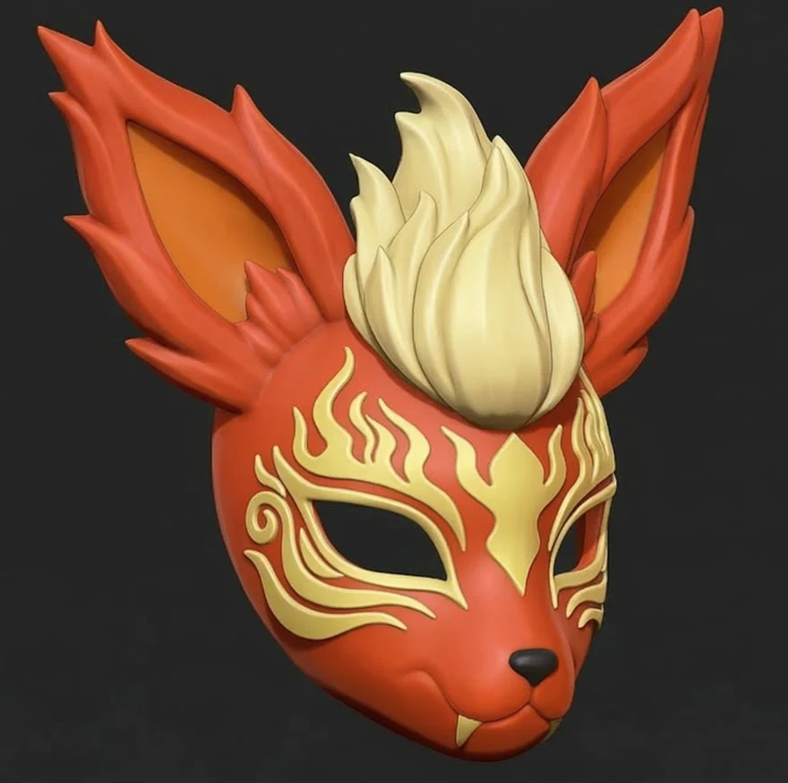 Flareon Kitsune Mask - Image 2