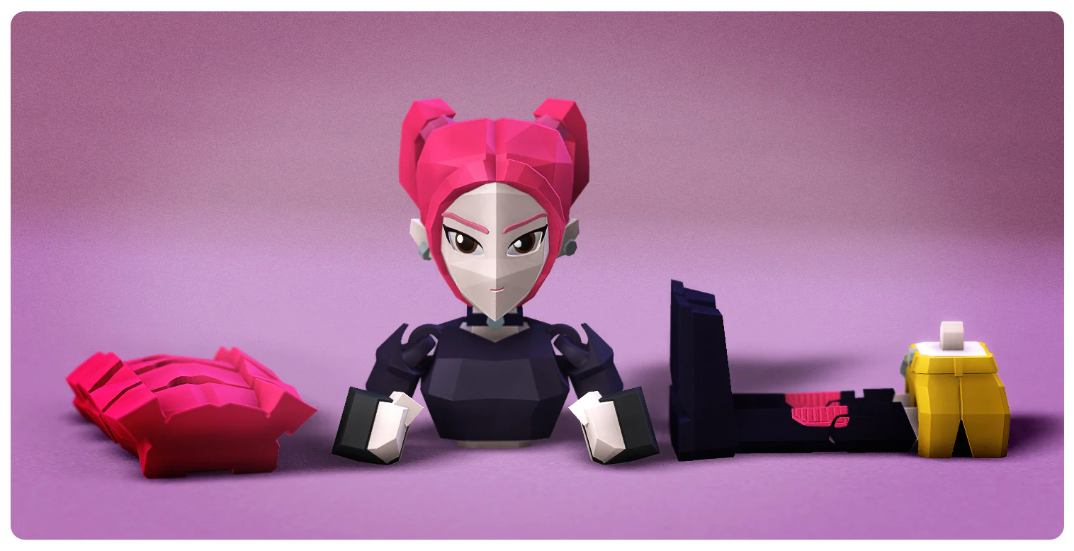 Low Poly KPop Demon Hunters Mira - Image 3