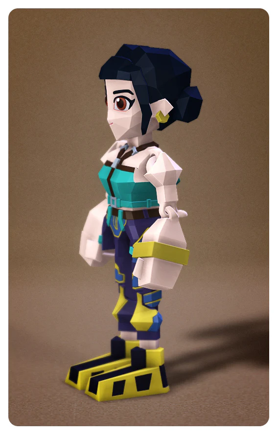 Low Poly KPop Demon Hunters Zoey - Image 2