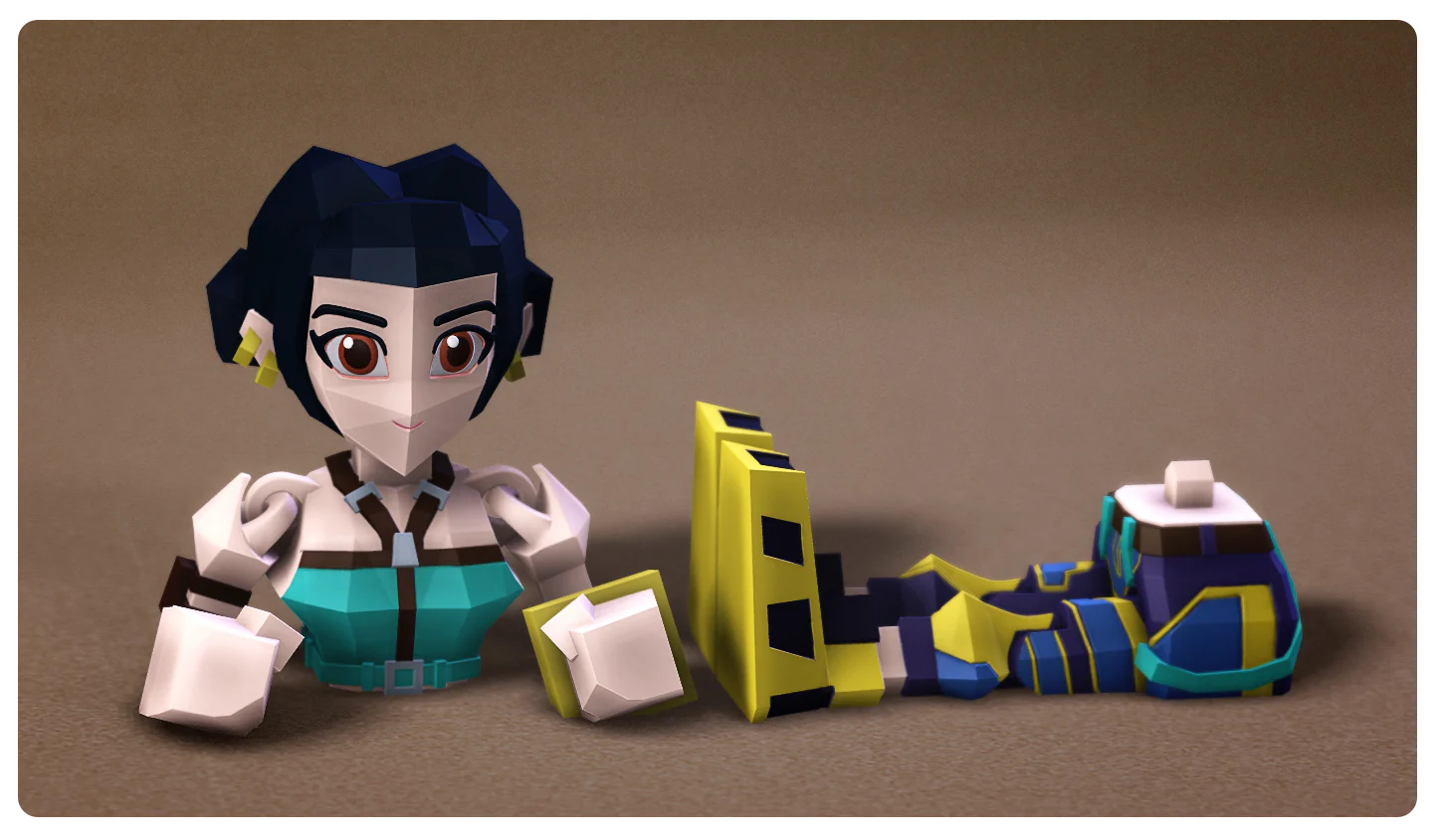 Low Poly KPop Demon Hunters Zoey - Image 3