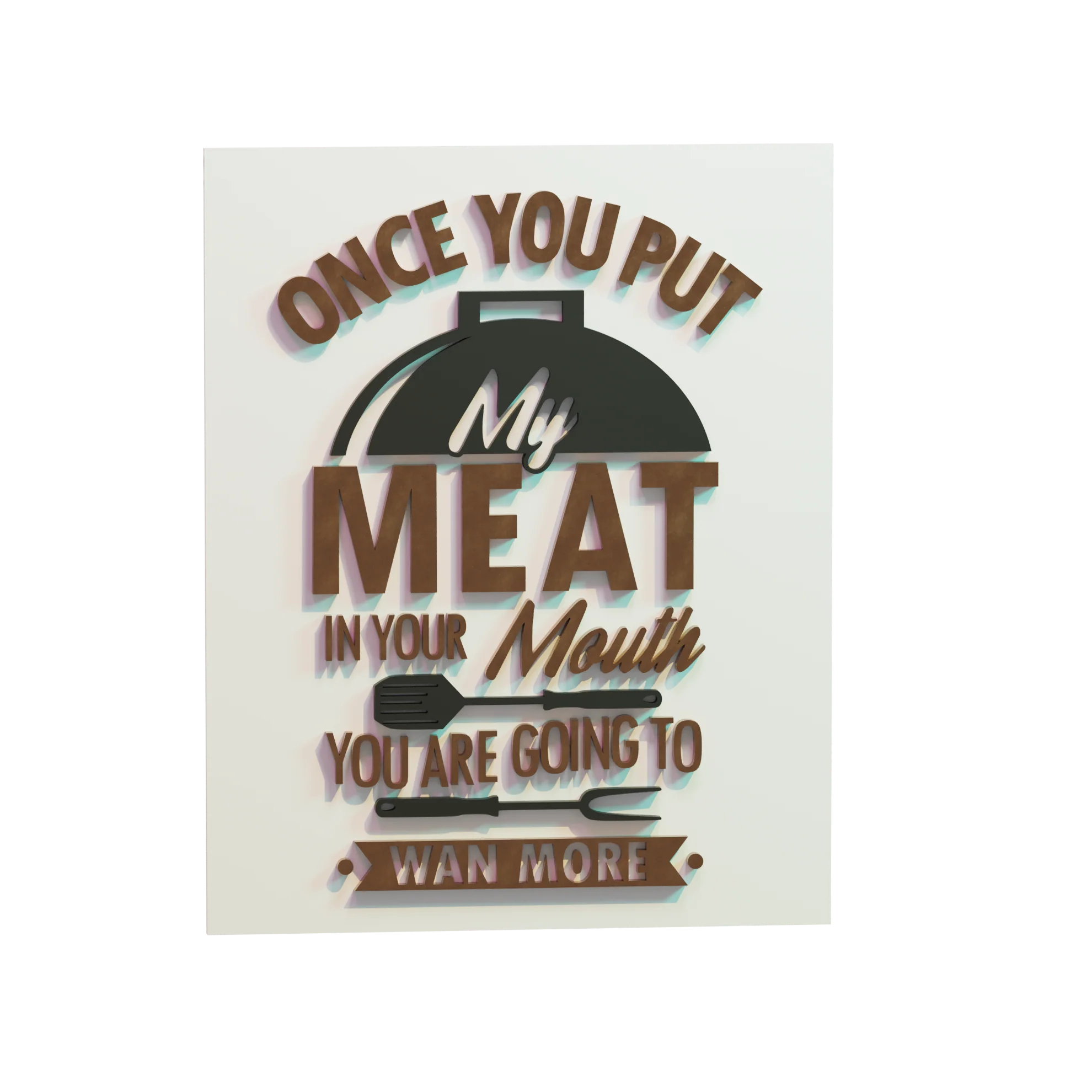 Meat in Mouth Kitchen Decor