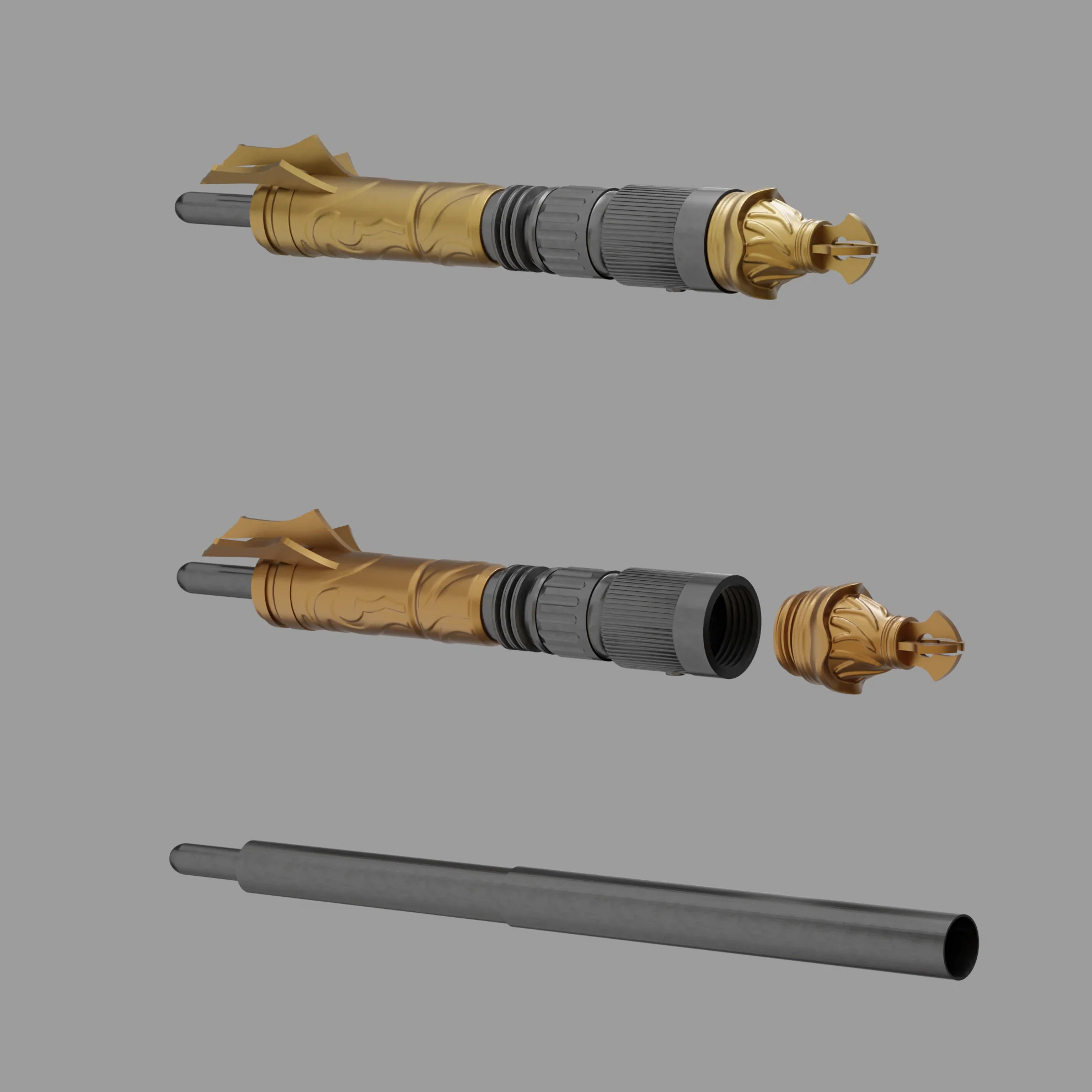 Print in Place Collapsible Jedi Lightsaber Concept 11 - Image 3