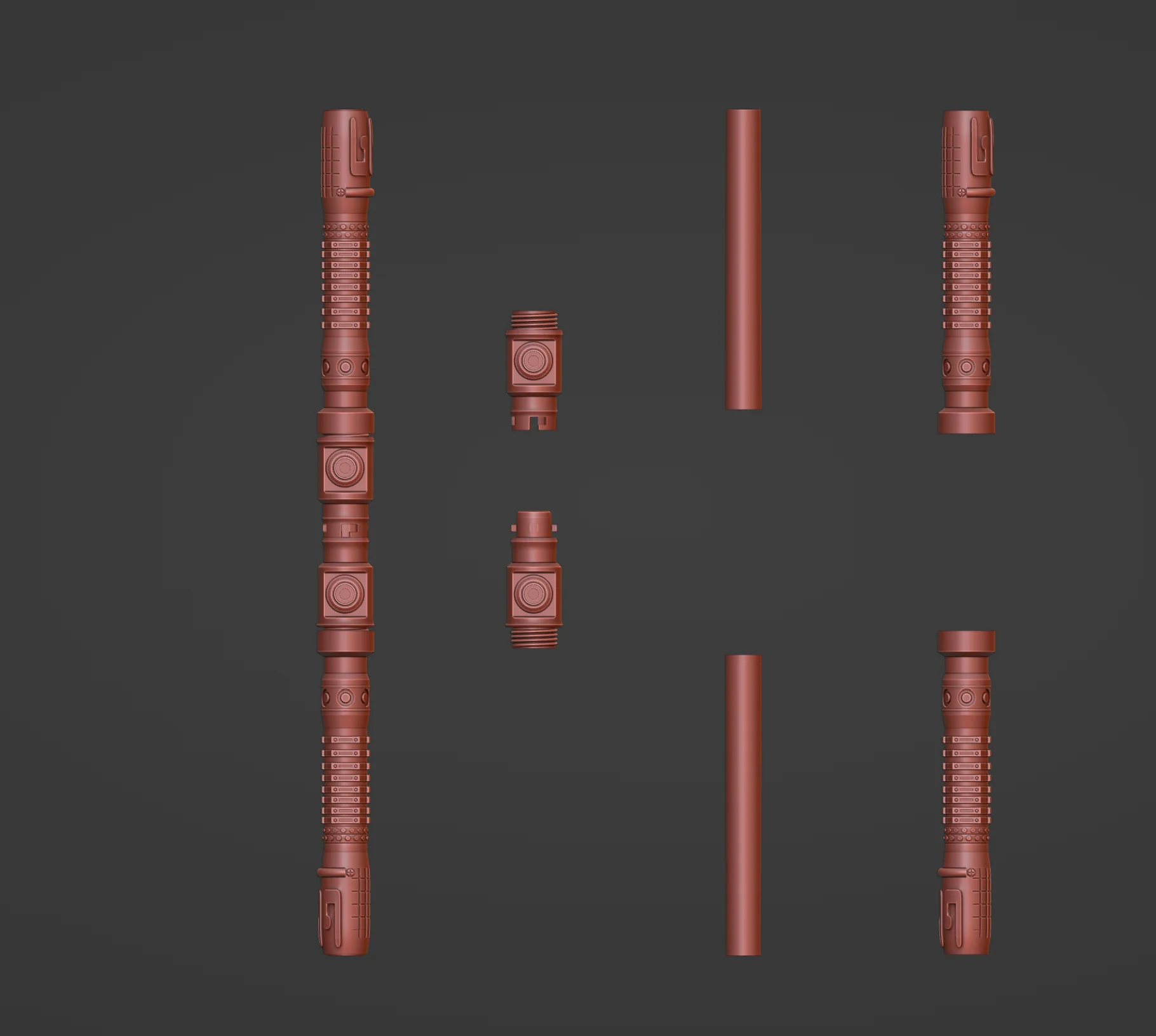 Print in Place Connecting Double Lightsaber Concept 7 - Image 5