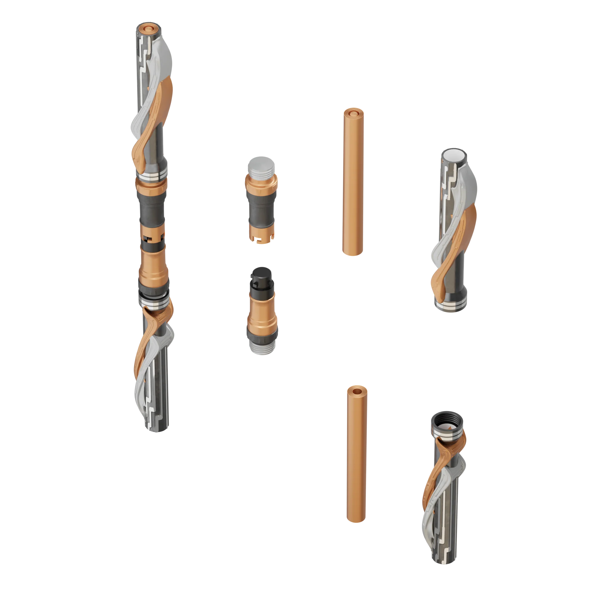 Print in Place Connecting Double Lightsaber Concept 8 - Image 3