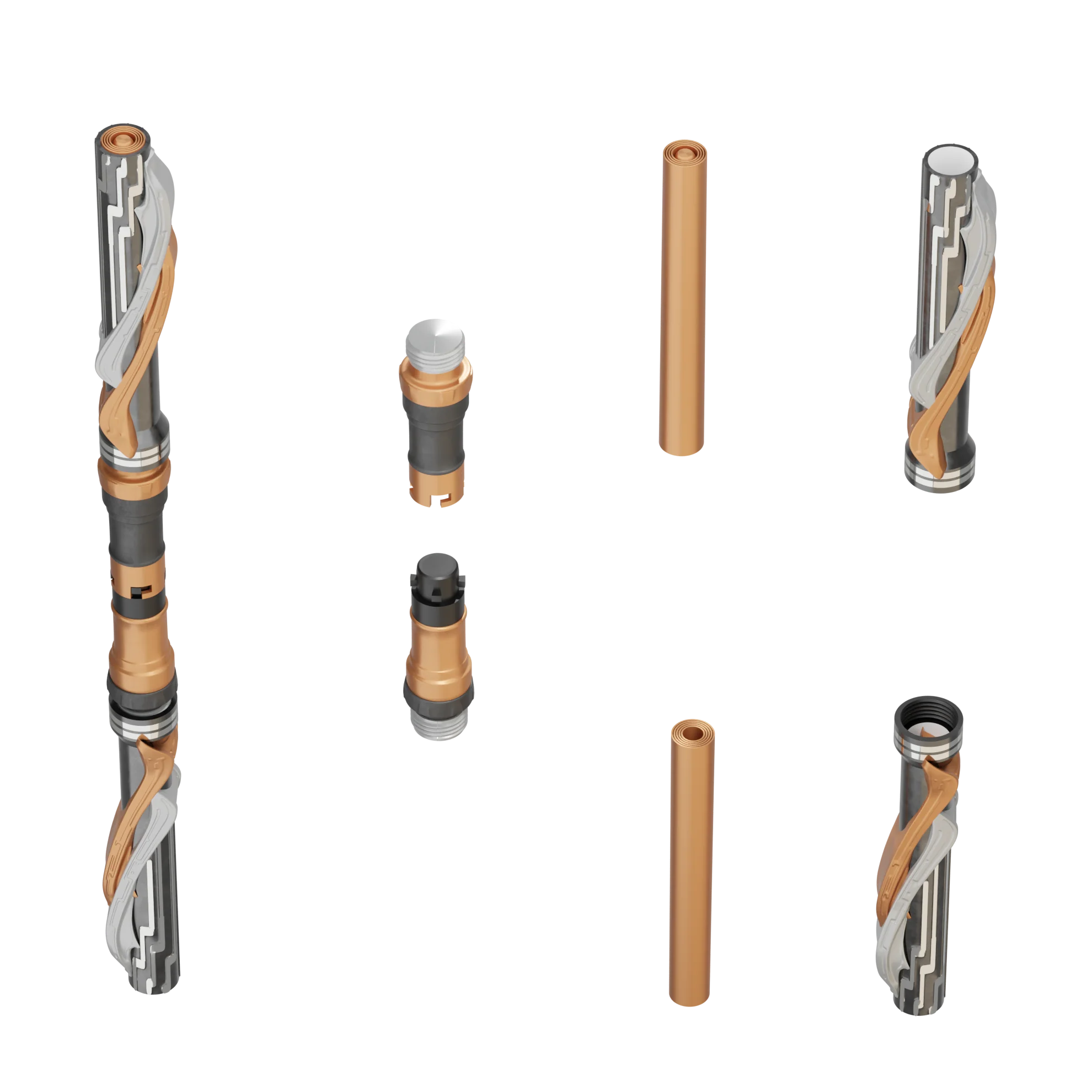 Print in Place Connecting Double Lightsaber Concept 8 - Image 4
