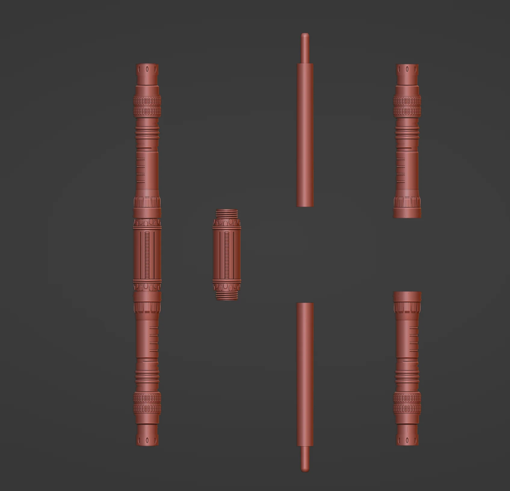 Print in Place Double Lightsaber Concept 1 - Image 5