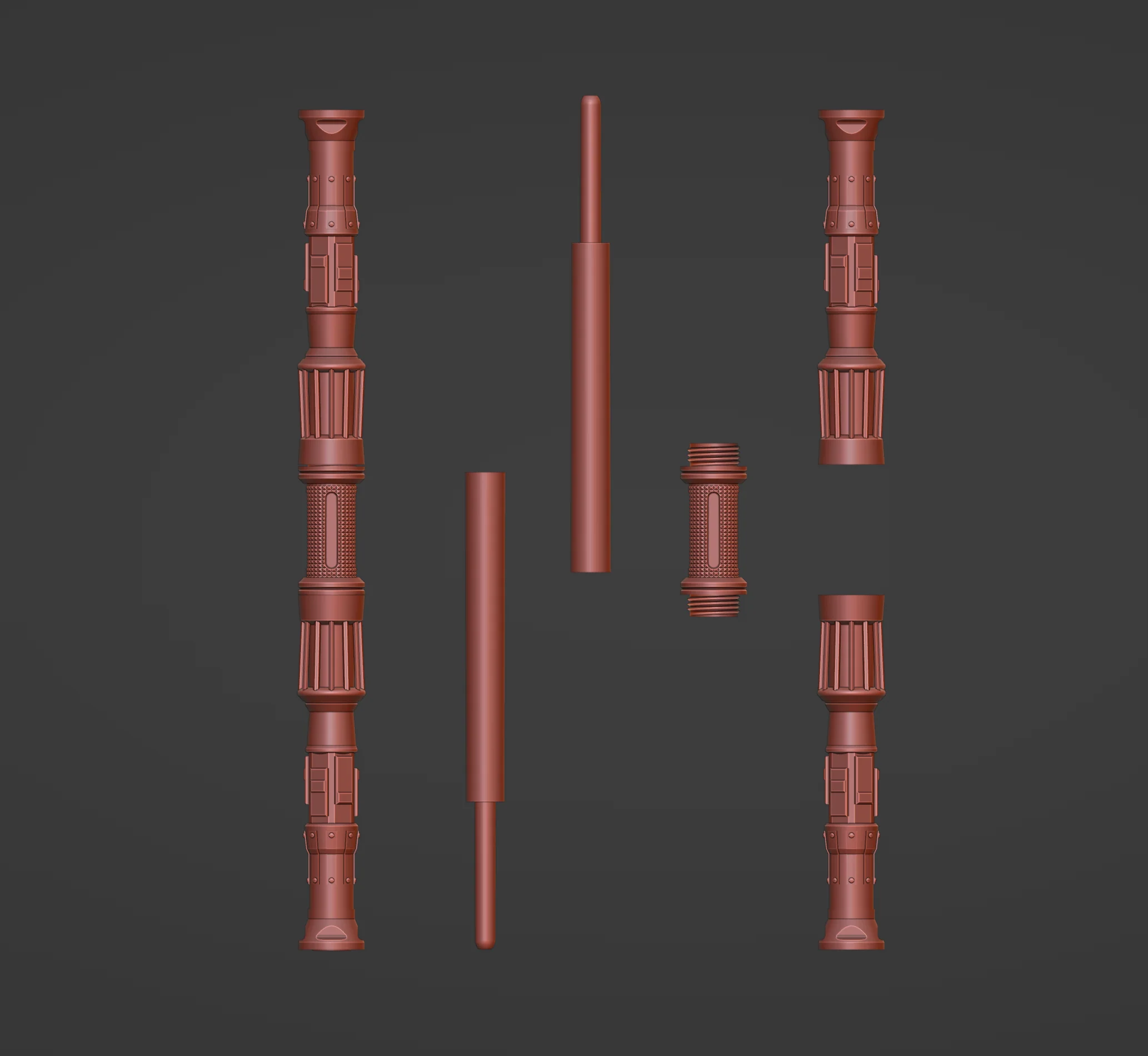 Print in Place Double Lightsaber Concept 4 - Image 5