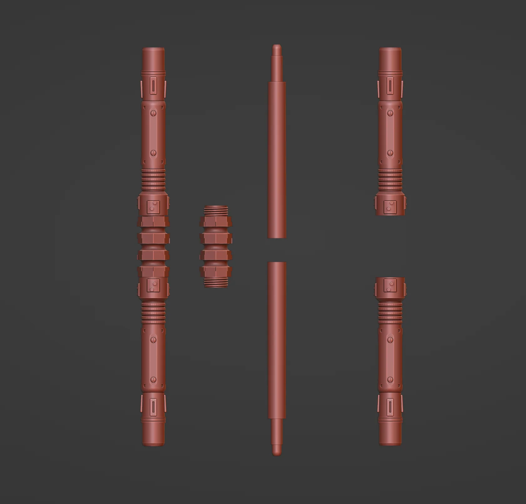 Print in Place Double Lightsaber Concept 6 - Image 5