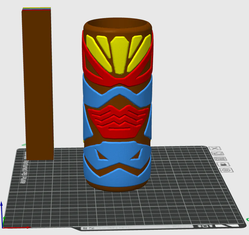 Tiki Can Holders Tiki Painted - Image 2