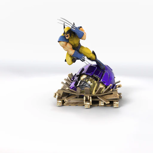 Wolverine Attack Statue STL